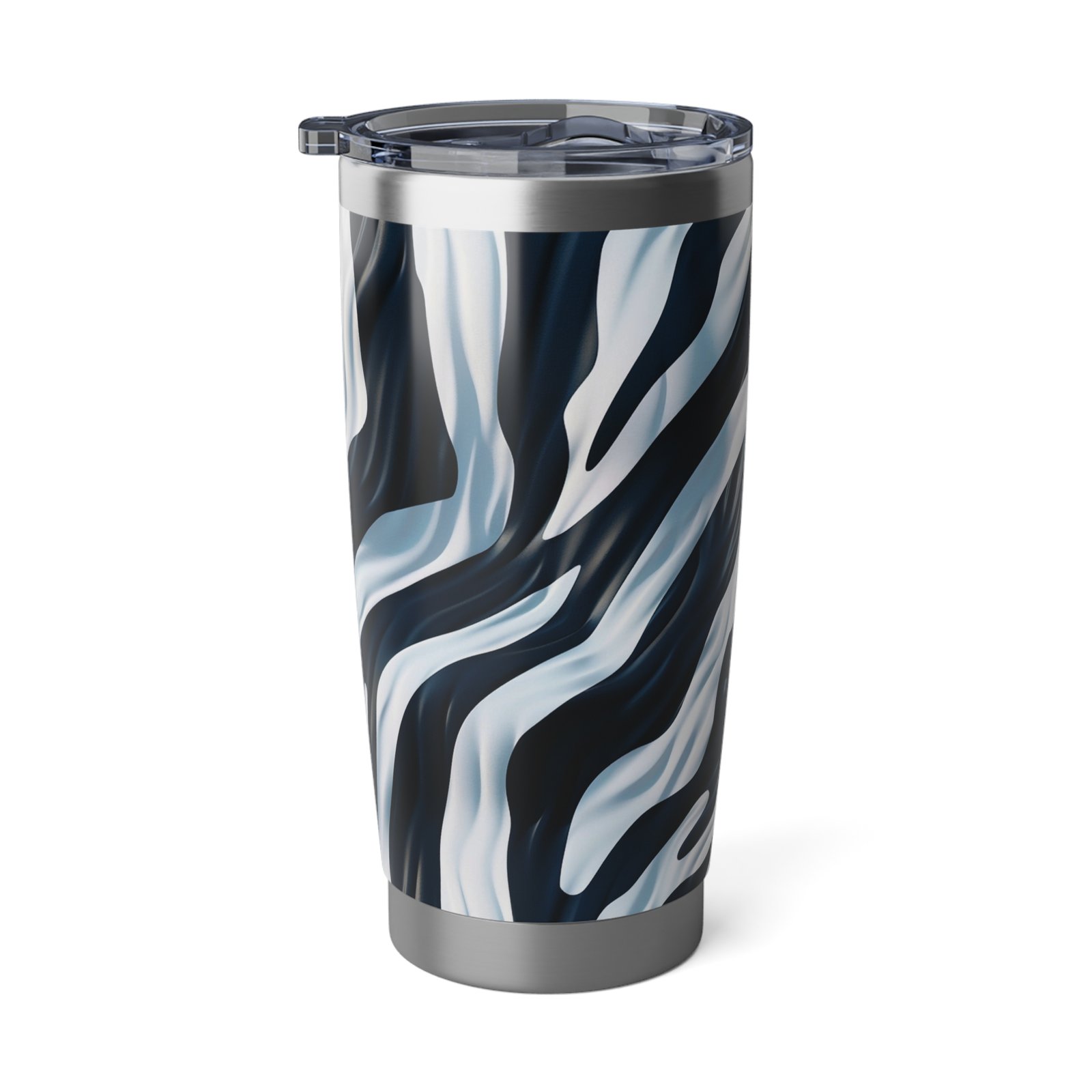 Wavy Zebra print 20oz tumbler, stainless steel