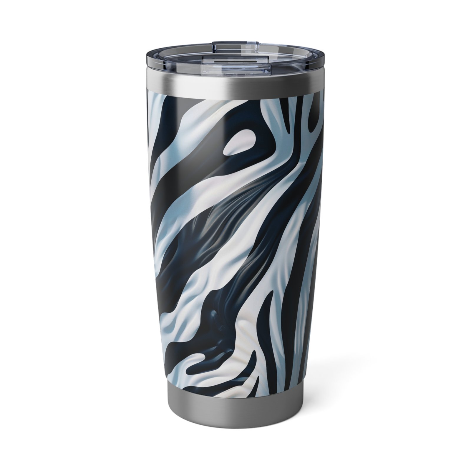 Wavy Zebra print 20oz tumbler, stainless steel