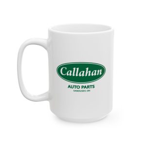 Callahan Auto Parts Sandusky coffee mug, white ceramic