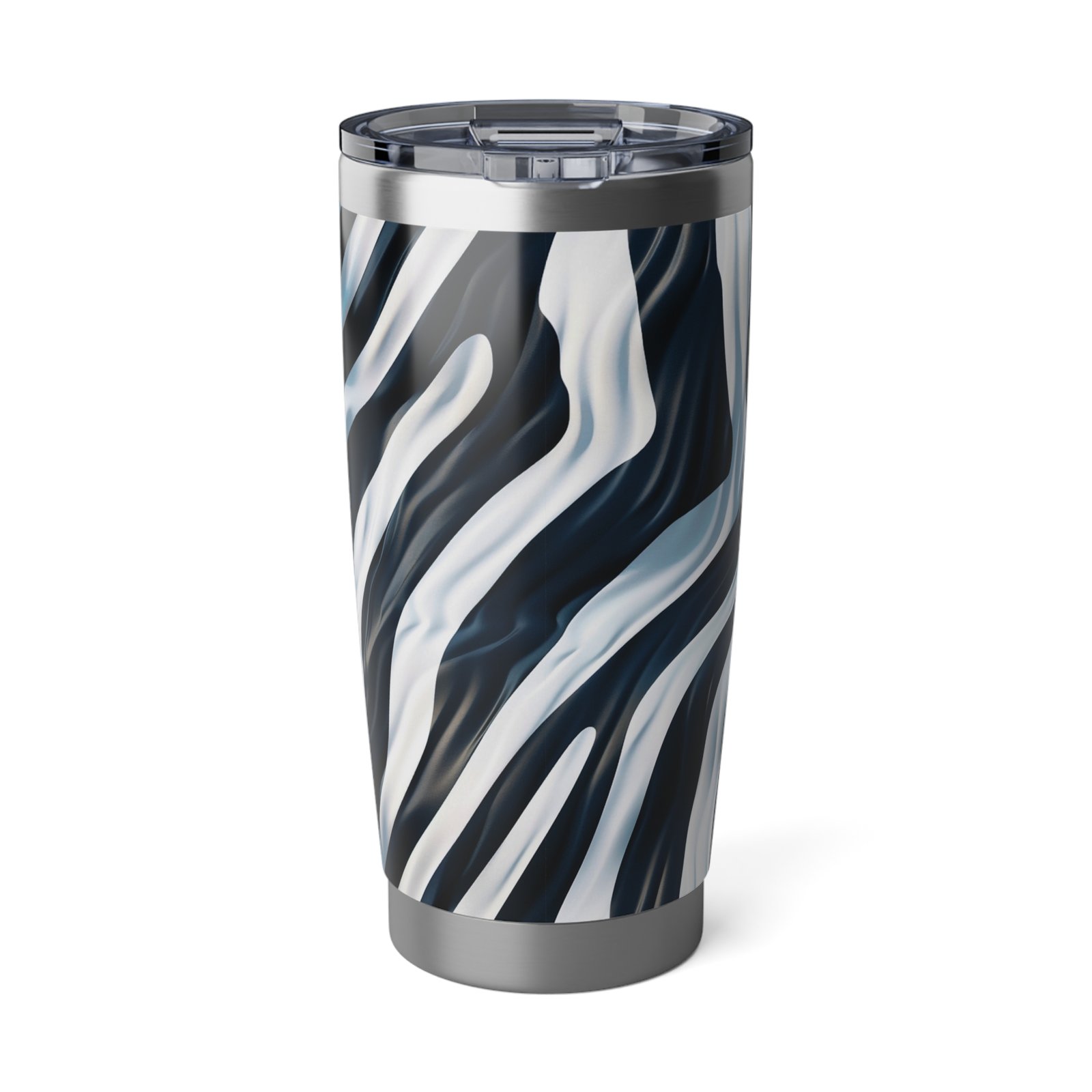 Wavy Zebra print 20oz tumbler, stainless steel