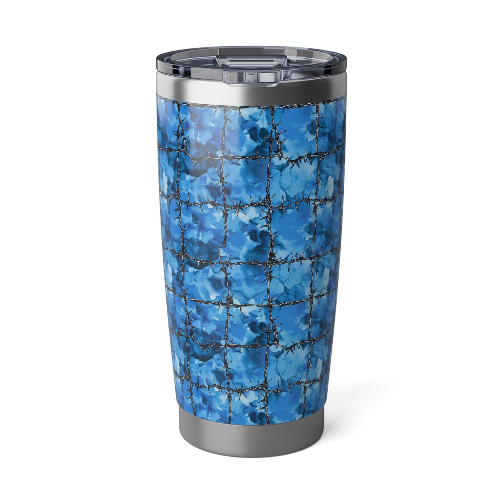 Blue Barbed Wire ice 20oz tumbler, stainless steel