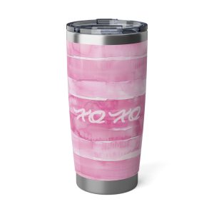 XOXO Hugs and Kisses pink 20oz tumbler, stainless steel