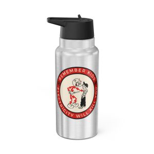 Electricity Kills electrician 32oz tumbler, stainless steel