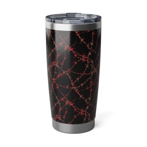Red Barbed Wire black 20oz tumbler, stainless steel