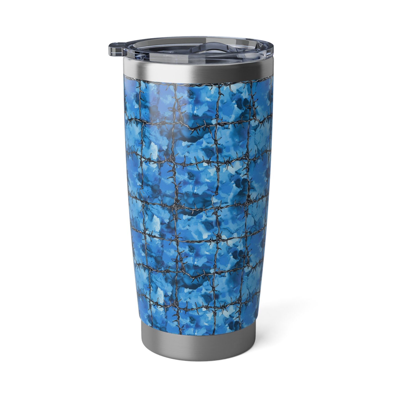 Blue Barbed Wire ice 20oz tumbler, stainless steel