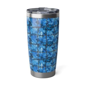Blue Barbed Wire ice 20oz tumbler, stainless steel