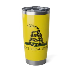 Don't Tread On Me Gadsden flag 20oz tumbler, stainless steel