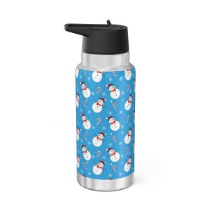 Snowman Christmas 32oz insulated tumbler, stainless steel