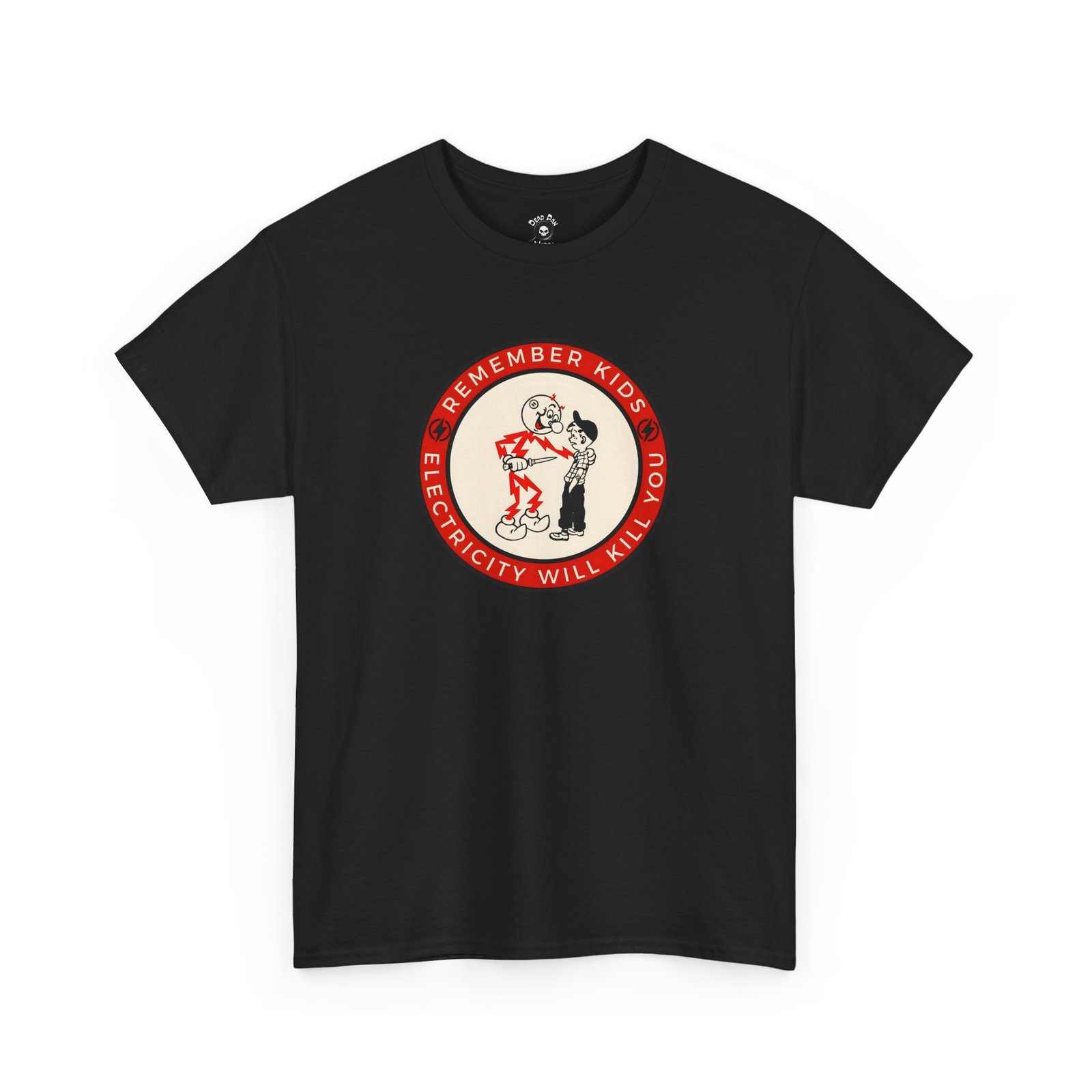 Electricity Kills electrician T-shirt in black