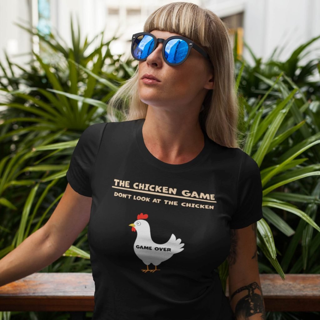 Chicken Game Funny T-Shirt funny t-shirt - Dead Pan Merch