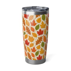 Fall Leaves insulated 20oz tumbler, stainless steel