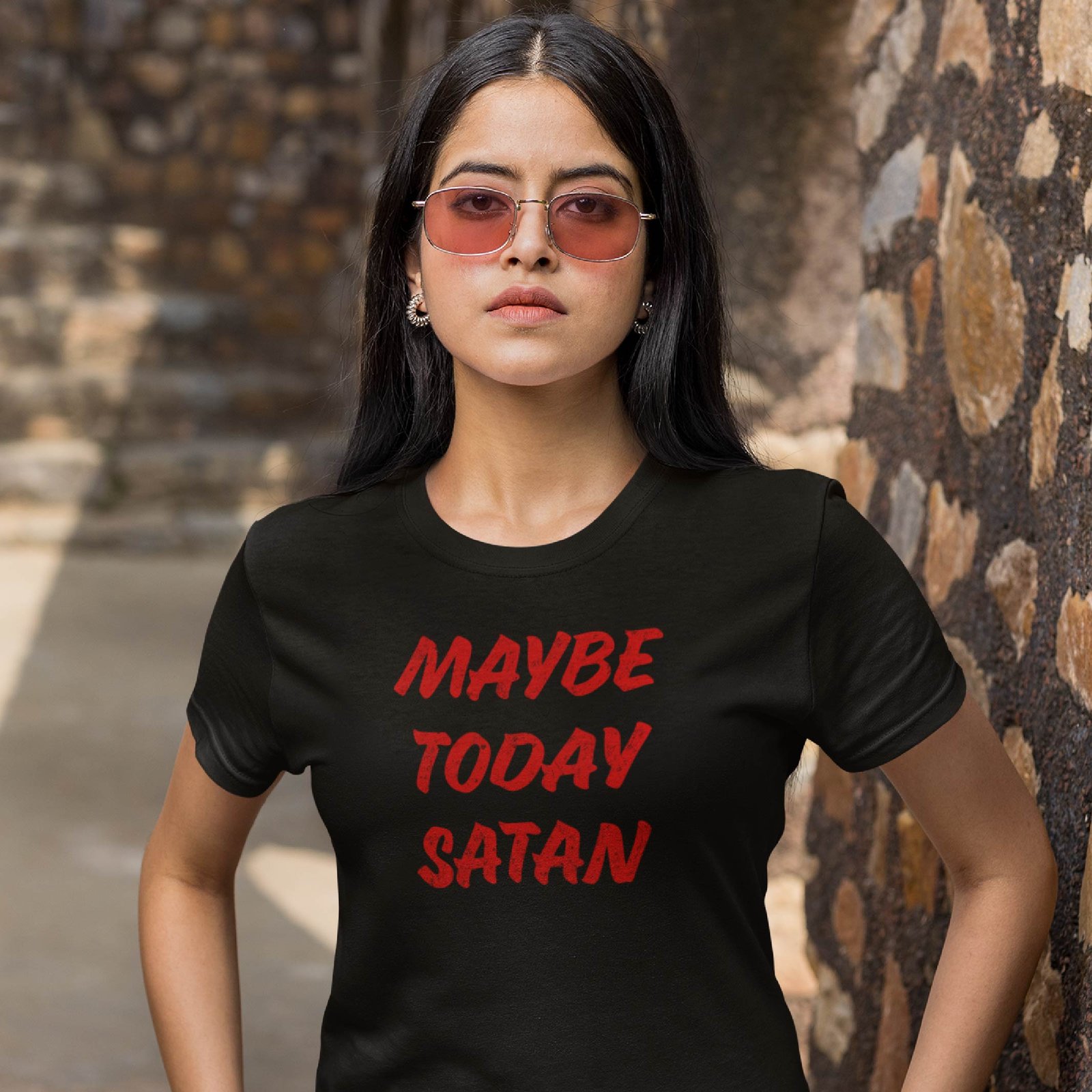 Maybe Today Satan funny t-shirt