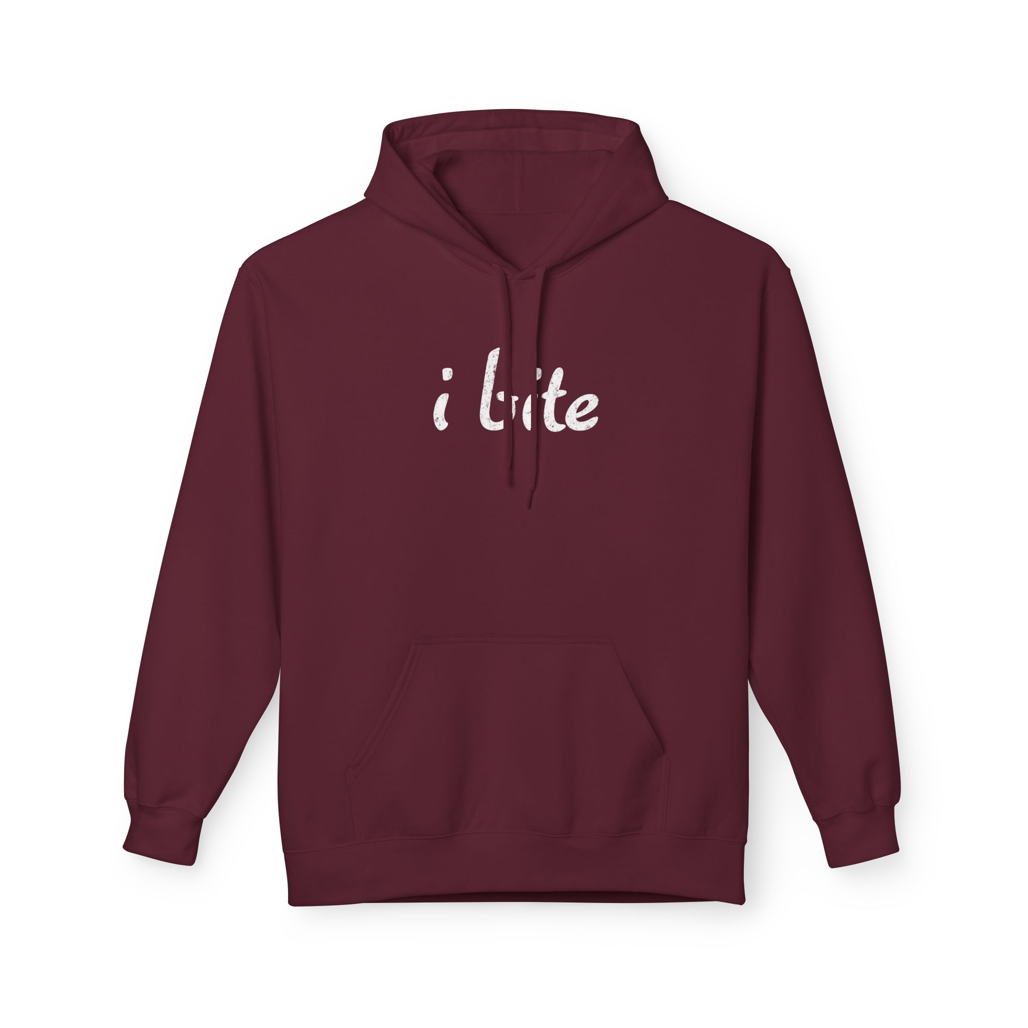 I bite antisocial sarcastic hoodie in maroon