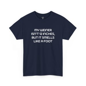 Smells like a foot sarcastic t-shirt in navy