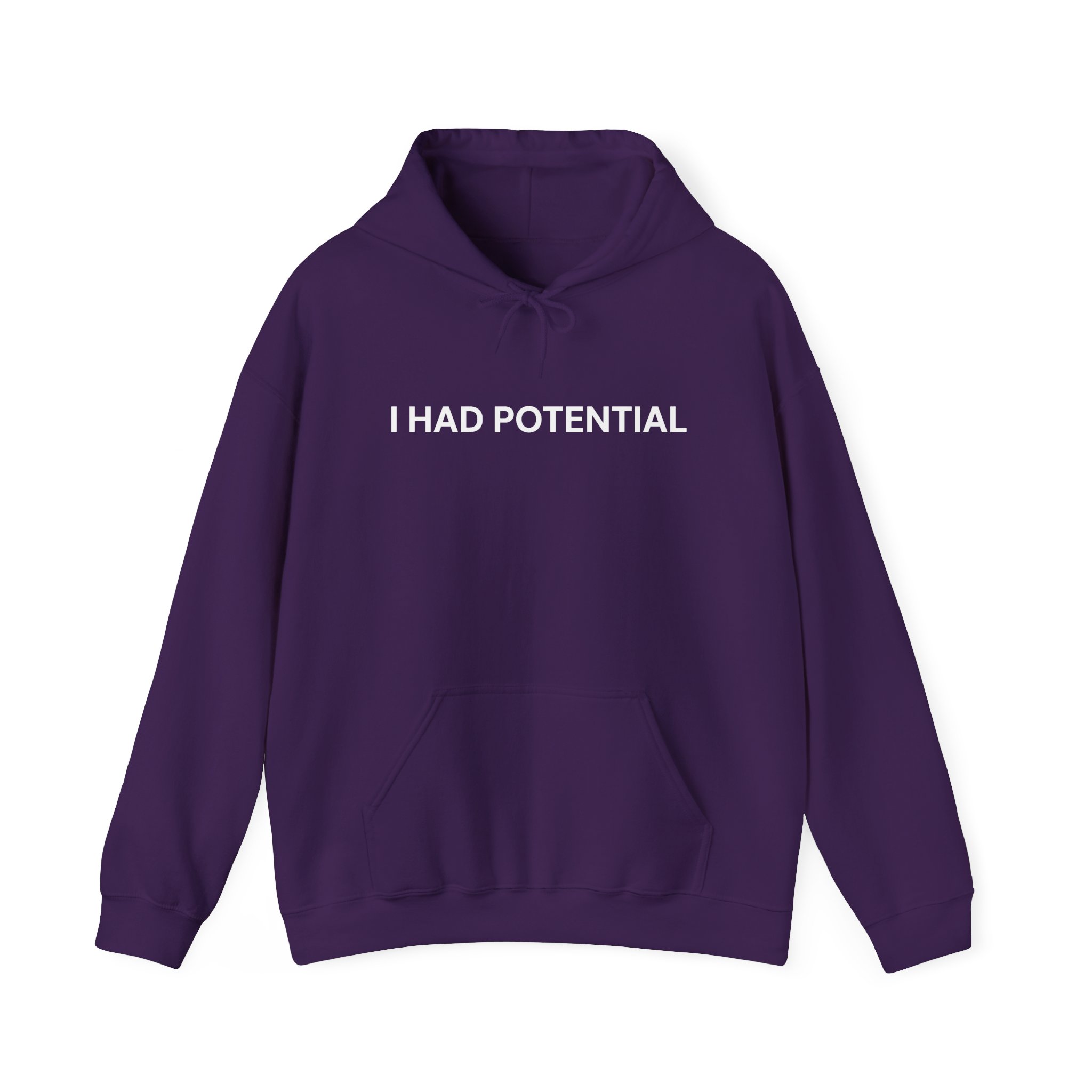 I Had Potential sarcastic hoodie in purple
