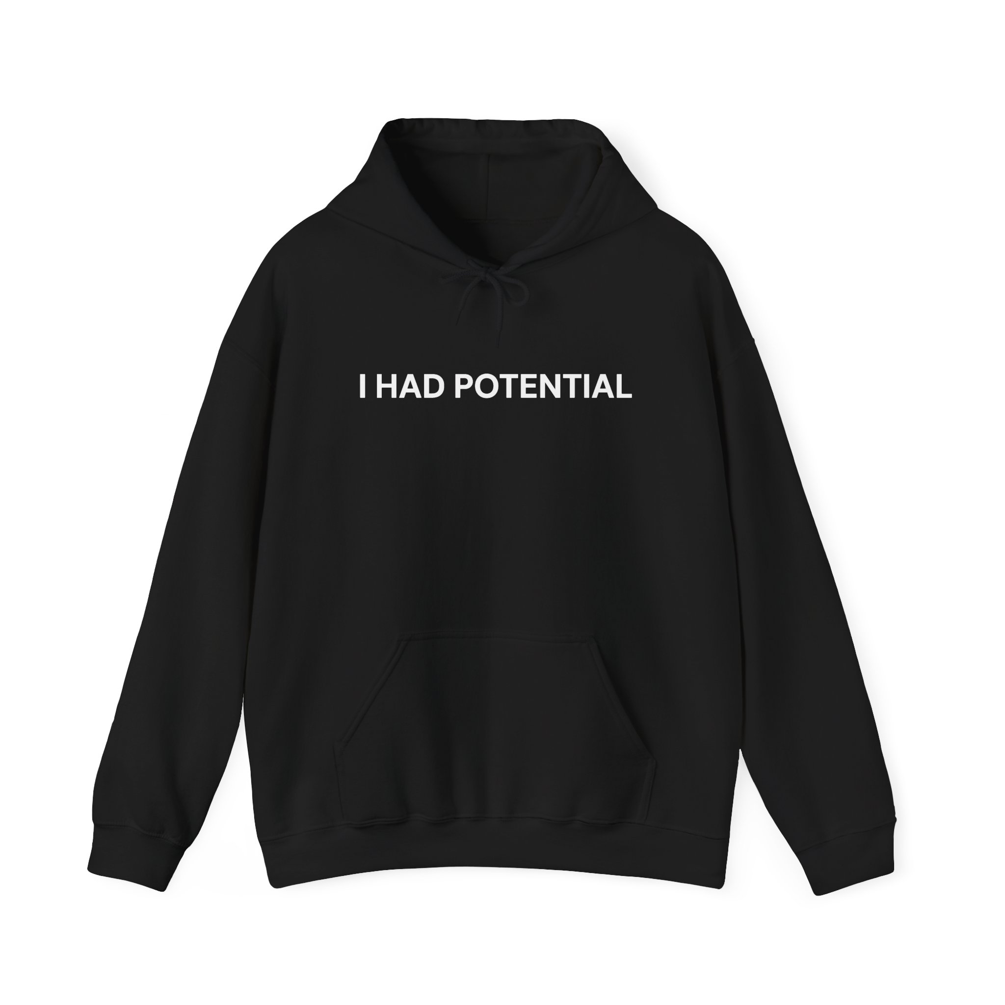 I Had Potential sarcastic hoodie in black