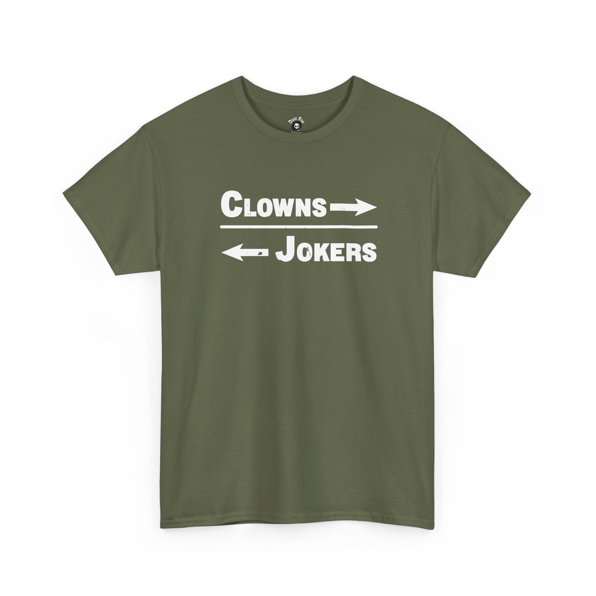 Stuck in the middle sarcastic t-shirt in military green